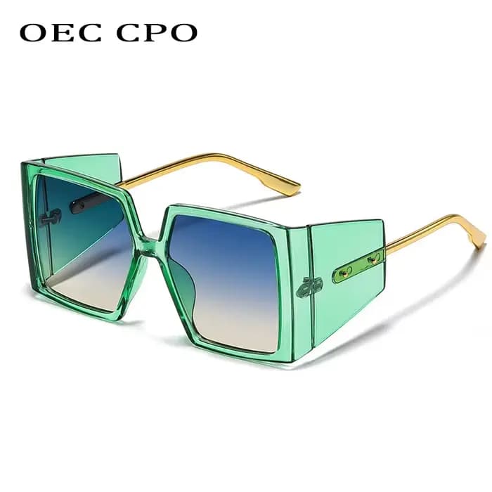 OEC CPO – lunettes De Soleil Vintage Punk carrées pour femmes