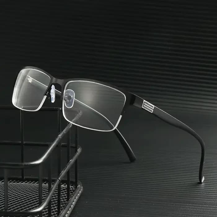 Lunettes de myopie pour hommes et femmes, haute qualité, demi-monture, dioptrie, Business, myopie, 1.0 1.5 2.0 4