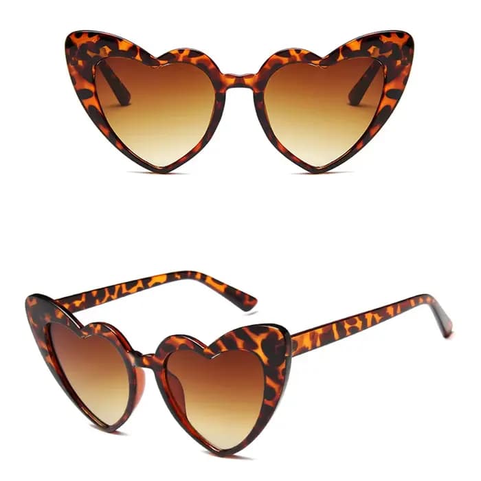 Lunettes de soleil en forme de cœur pour femmes