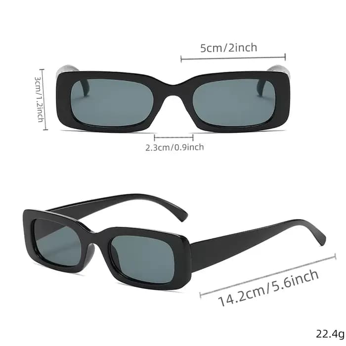 Lunettes de soleil carrées noires pour hommes