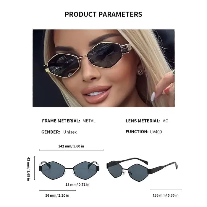 Lunettes de soleil rétro punk pour femmes