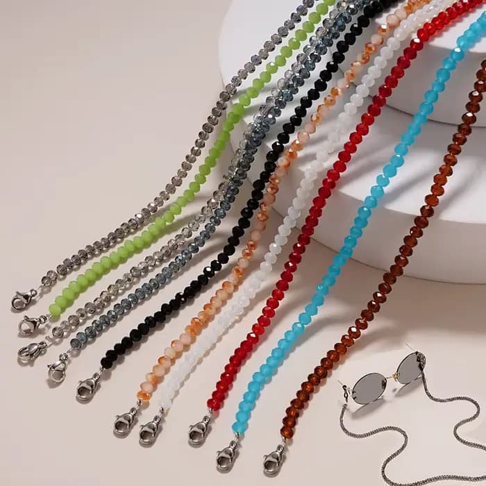 Chaîne de lunettes en cristal pour femmes