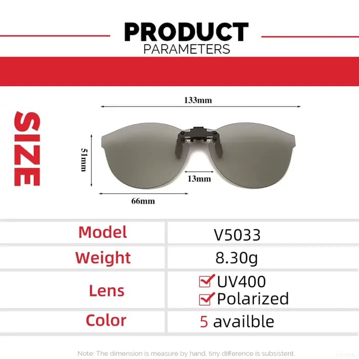 Lunettes de soleil à Clip rabattable pour hommes
