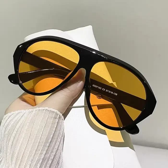 Mode pilote surdimensionné lunettes de soleil