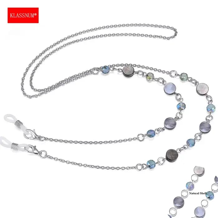 KLASSNUM – chaîne de lunettes en coquillage naturel pour femmes