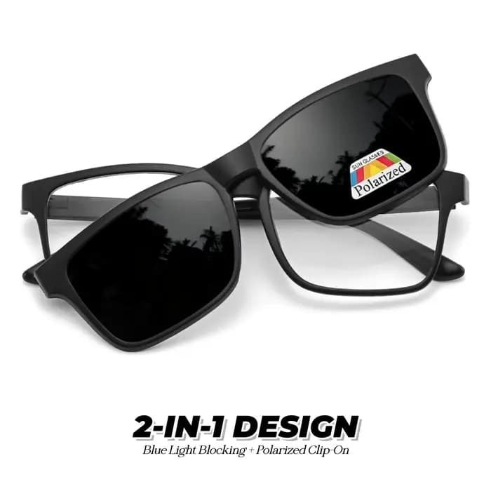 Lunettes de soleil magnétiques à clipser avec monture anti-lumière bleue