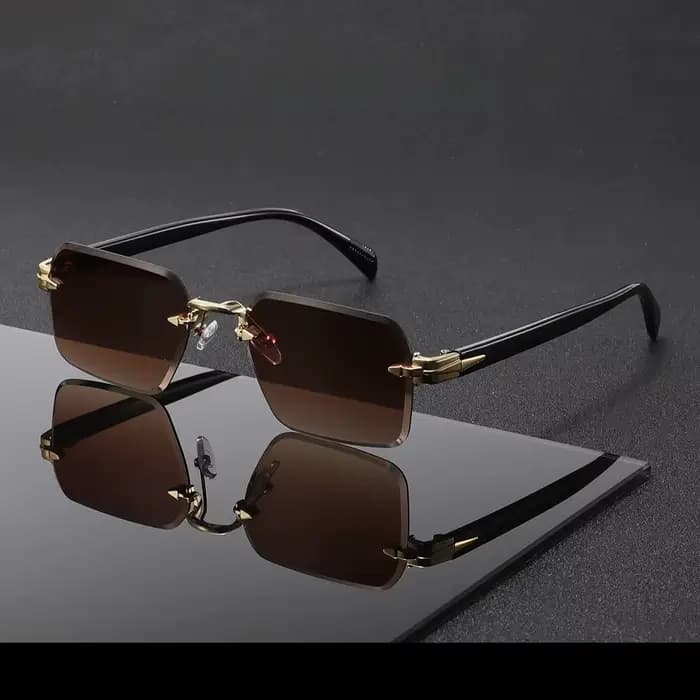 Lunettes de soleil sans monture en métal
