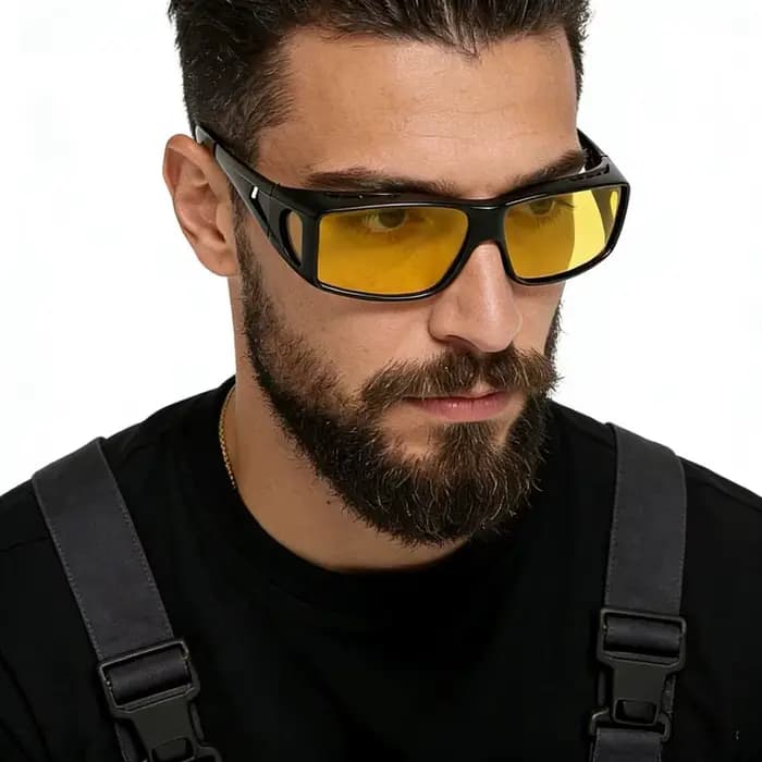 Lunettes de conduite nocturne polarisées HD anti-éblouissement avec protection UV