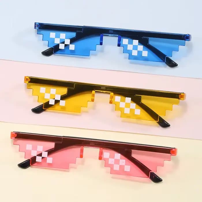 Lunettes de soleil Pixel Mosaic pour hommes et femmes
