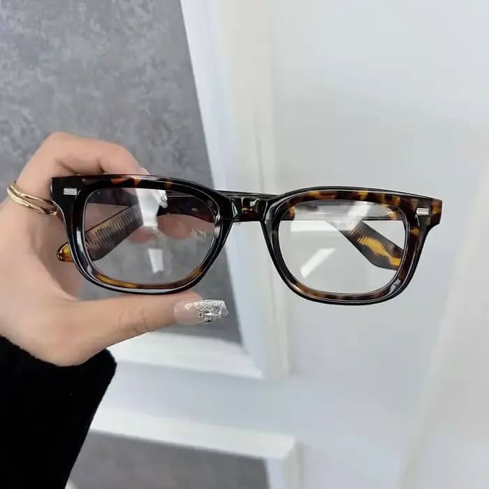 Décontracté clair lentille lunettes cadre mâle marque classique