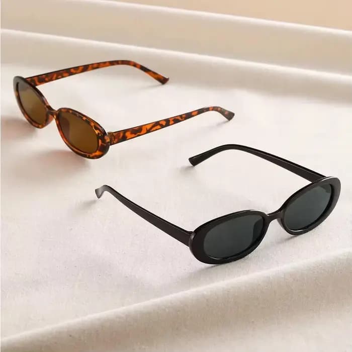 Lunettes de soleil ovales vintage pour femmes