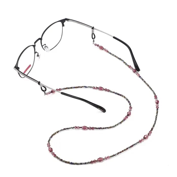 Chaîne de lunettes en cristal rétro haut de gamme pour femmes