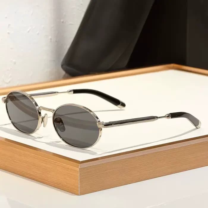 Lunettes de soleil ovales petites en alliage Boulevard I