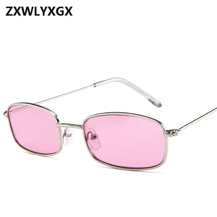 ZXWLYXG 2025 nouvelles petites lunettes de soleil rectangulaires femmes rétro marque concepteur rouge