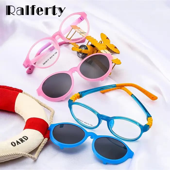 Ralferty détachable enfant pince sur lunettes de soleil polarisées UV montures