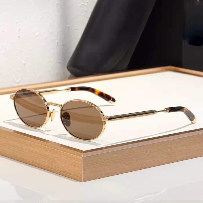 Lunettes de soleil ovales petites en alliage Boulevard I