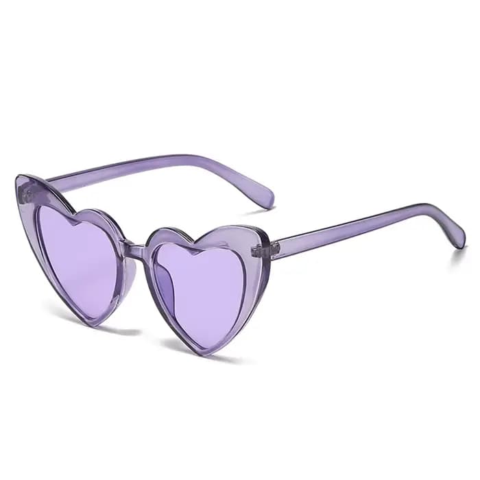Lunettes de soleil en forme de cœur pour femmes et hommes