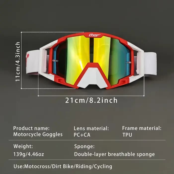 Lunettes de moto à lentilles interchangeables rapidement, verres anti-buée, lunettes de moto tout-terrain ATV MX, compatibles avec tous les casques