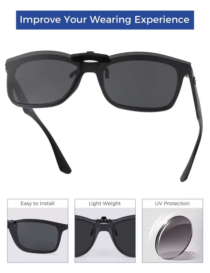 Rarayvix – lunettes de soleil polarisées à clipser