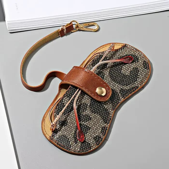 Pochette pour lunettes de soleil en cuir PU
