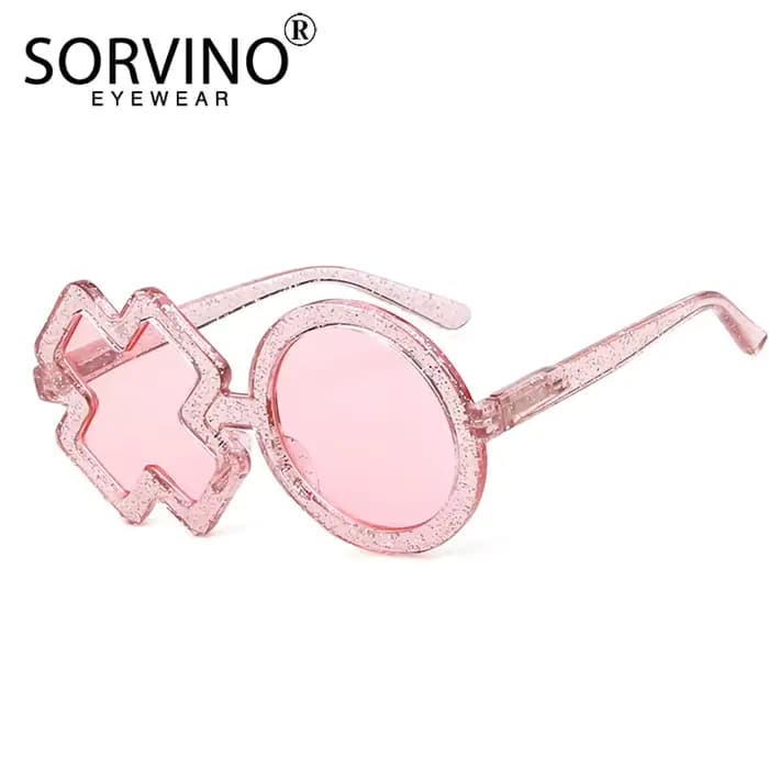 SORVINO mode lunettes de soleil irrégulières enfants XO en forme de marque concepteur