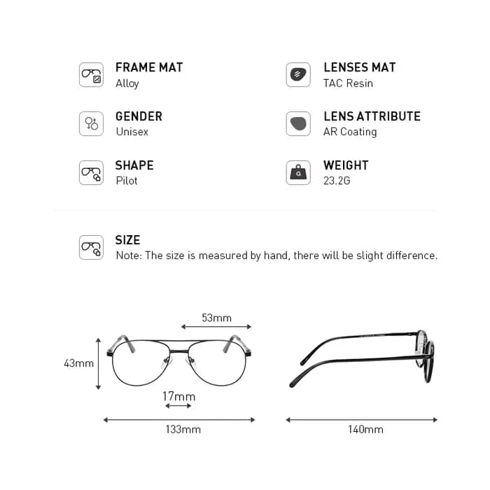 MERRYS DESIGN classique pilote lunettes montures pour hommes femmes en alliage de titane optique