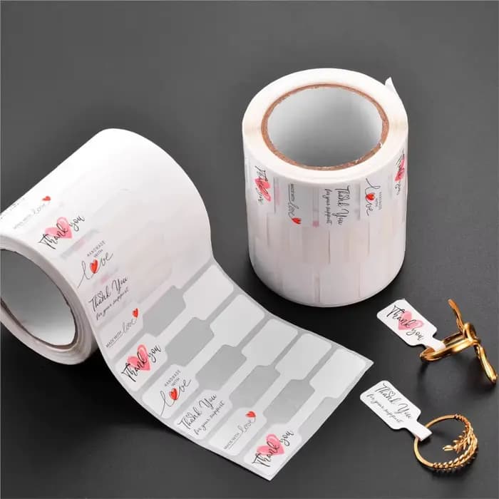 Étiquettes de prix en papier auto-adhésives, 500 pièces/lot, étiquettes de bijoux, bagues, colliers, Bracelets, affichage de cheveux, accessoires d'emballage