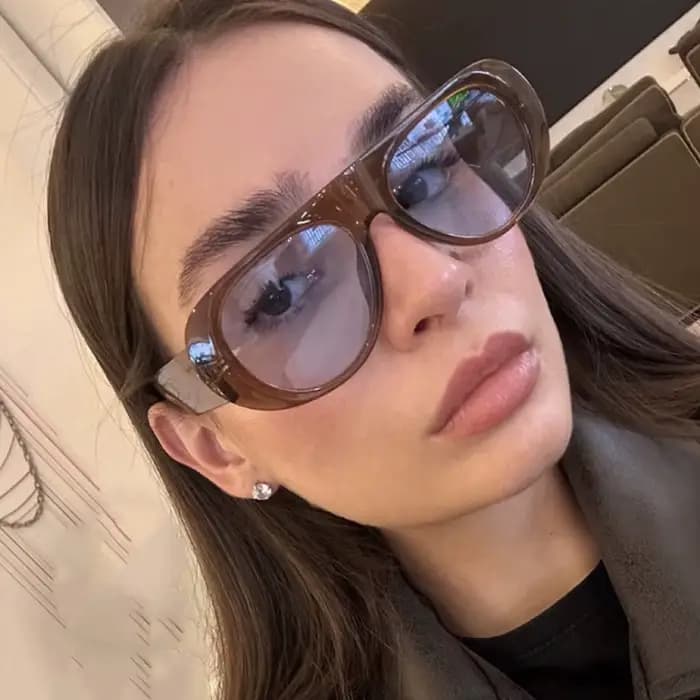 Lunettes de soleil vintage à grand cadre pour hommes et femmes
