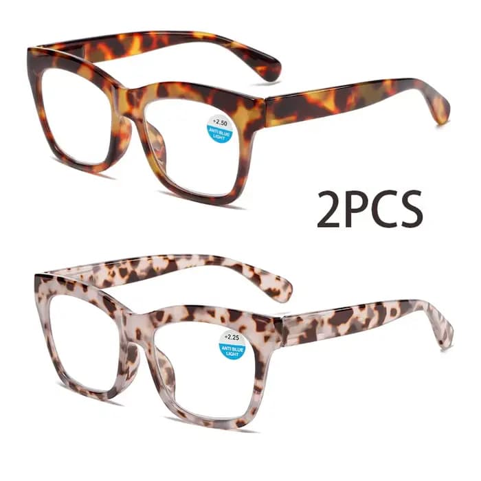 2 pièces deux paires de lunettes de lecture élégantes et confortables