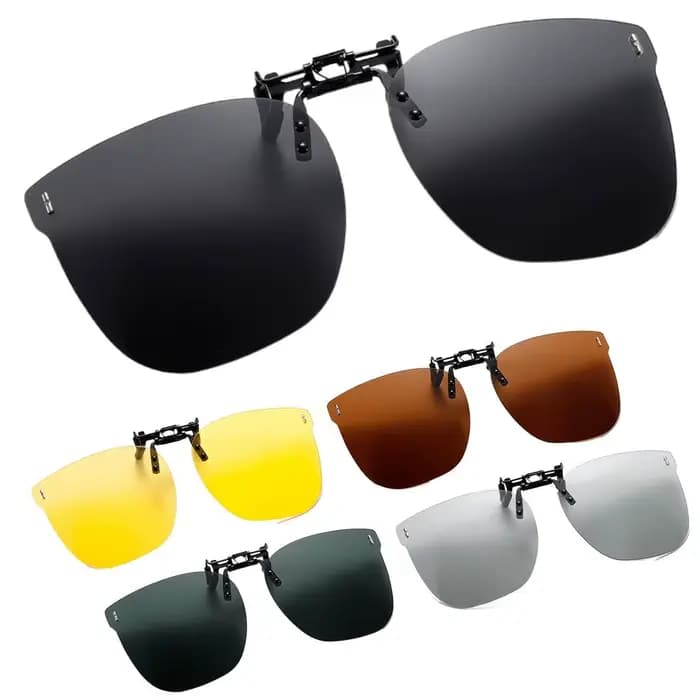 Lunettes de soleil à clipser de forme carrée