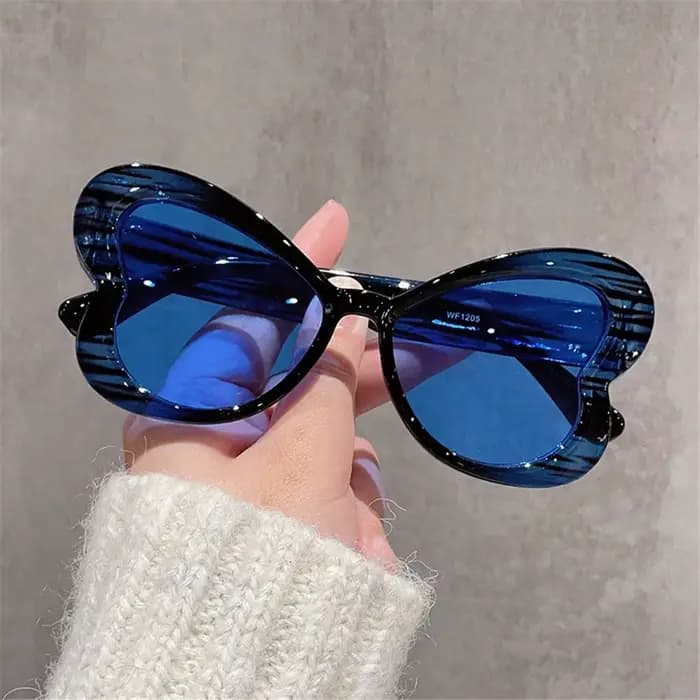 Lunettes de soleil papillon élégantes couleur bonbon