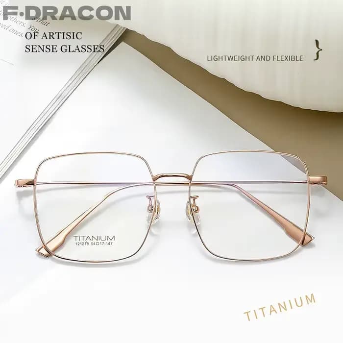 Monture de lunettes en titane ultralégère pour femmes