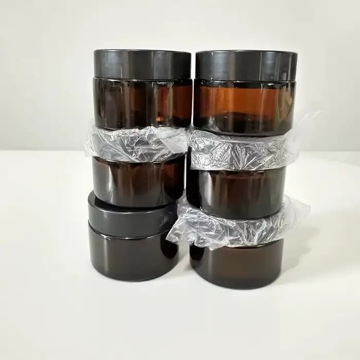 Bouteilles de crème en verre rechargeables de 60g, bouchon, récipients vides pour crèmes et lotions pour le visage, idéales pour les produits de soins de la peau