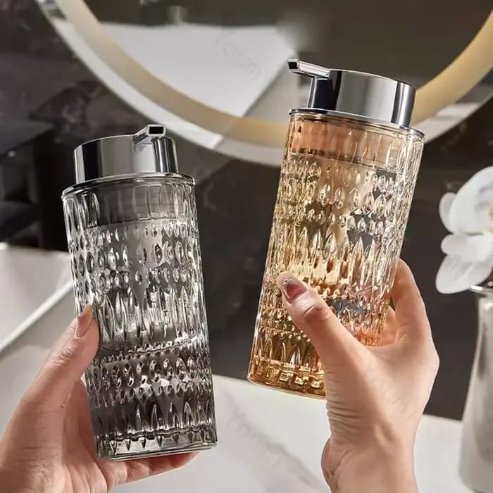 Bouteille de savon à pression en verre haut de gamme, bouteilles de mousse de shampoing, Gel douche, distributeur de shampoing, accessoires de salle de bains