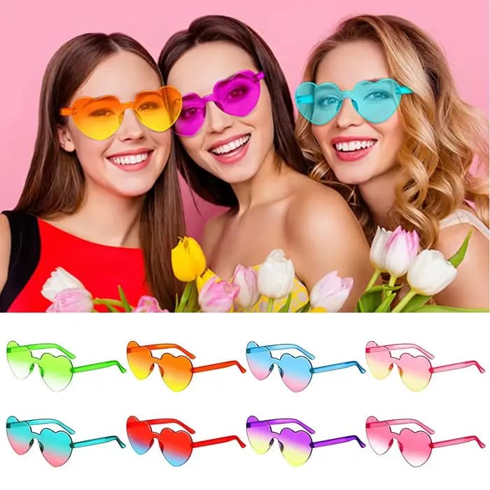 Lunettes de soleil en forme de cœur