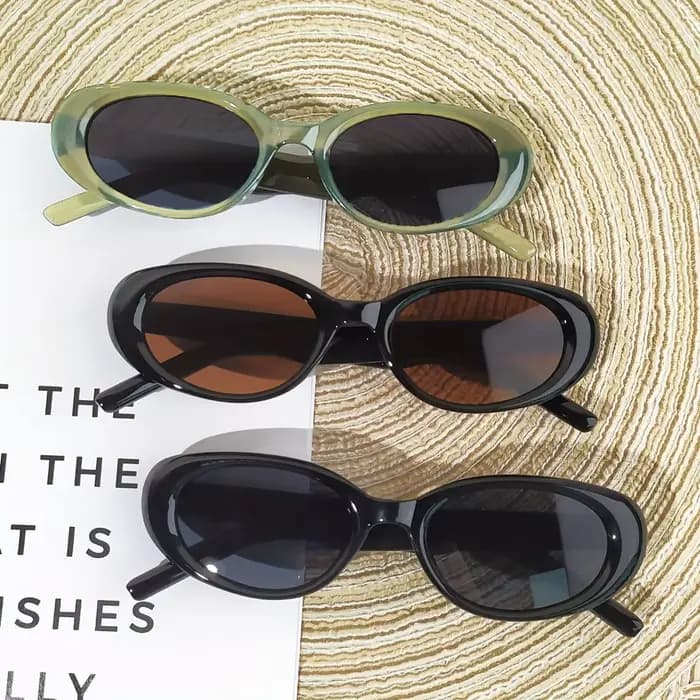 Lunettes de soleil ovales Vintage pour femmes