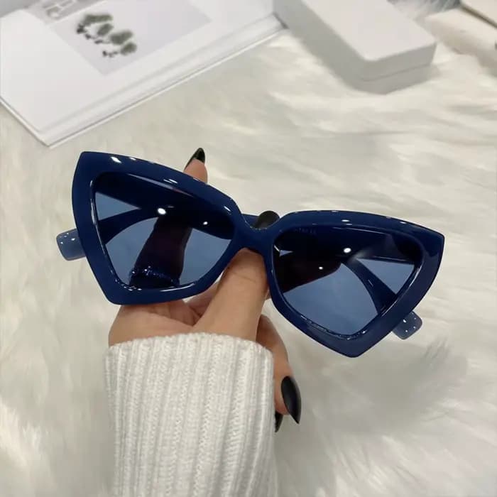 Lunettes de soleil triangle polygone pour femmes et hommes