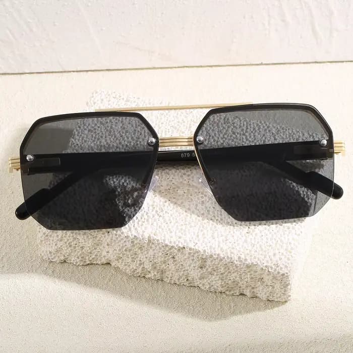 Lunettes de soleil en forme de polygone pour femmes