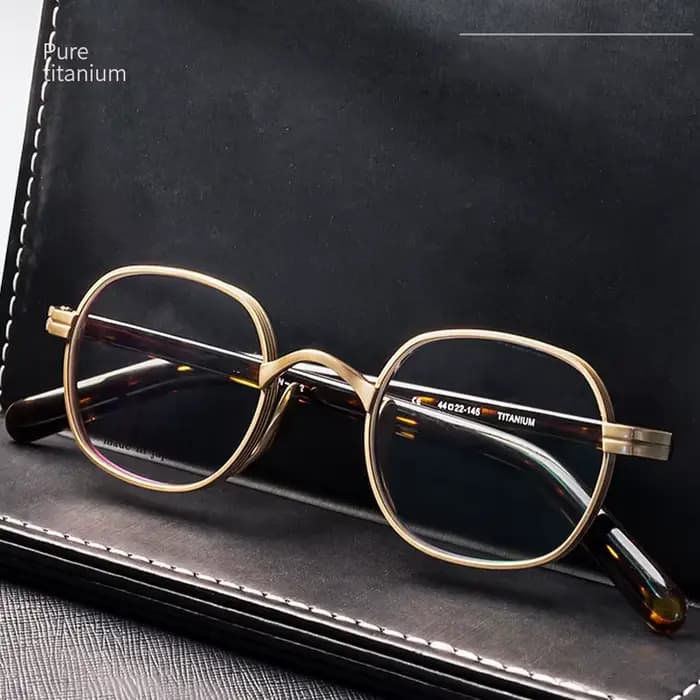 Lunettes carrées à monture en titane pour hommes et femmes