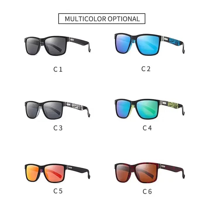 Lunettes de soleil unisexe carrées Vintage