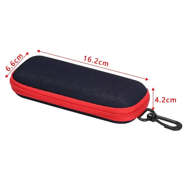 Boîte à lunettes rigide en tissu Denim Portable