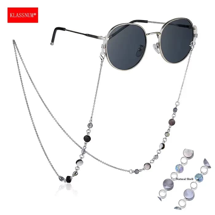 KLASSNUM – chaîne de lunettes en coquillage naturel pour femmes