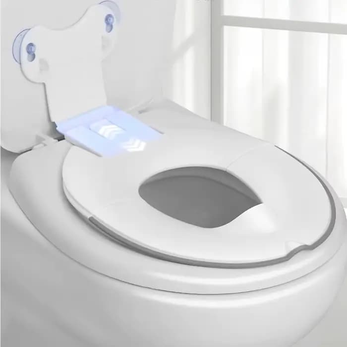 Siège de toilette pliable pour enfants, siège de toilette rabattable, se fixe solidement à la toilette, design peu encombrant, s'adapte à la plupart des toilettes