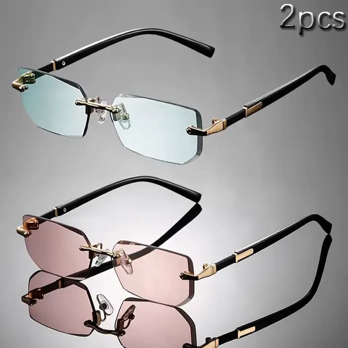 Lot de 2 lunettes carrées sans monture