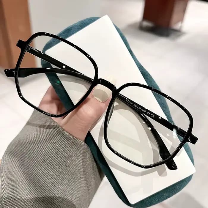 Mn-Lunettes transparentes à monture carrée pour femmes