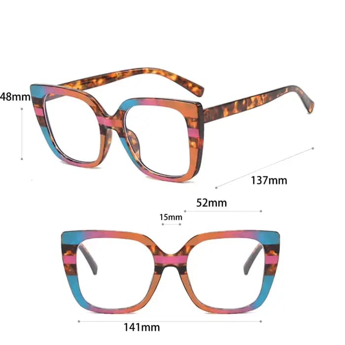 Lunettes carrées rétro pour femmes