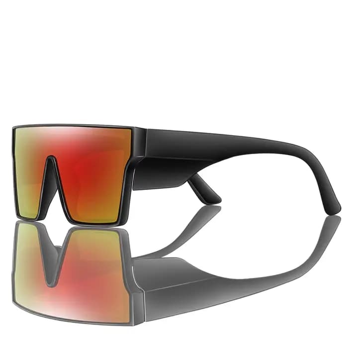 Lunettes de soleil à grande monture colorée pour cyclisme