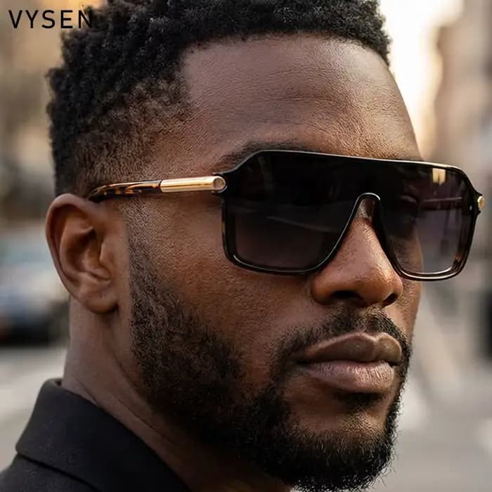 Steampunk une pièce bouclier lunettes de soleil hommes 2026 marque de luxe Vintage surdimensionné métal grand cadre