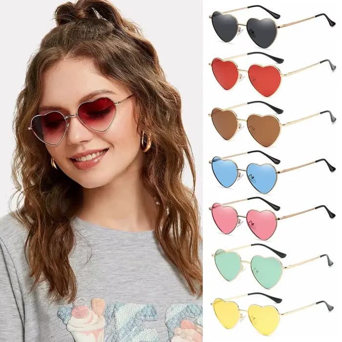 Lunettes de soleil en forme de cœur