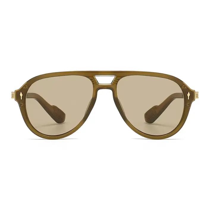 Lunettes de soleil aviateur rétro avec double pont